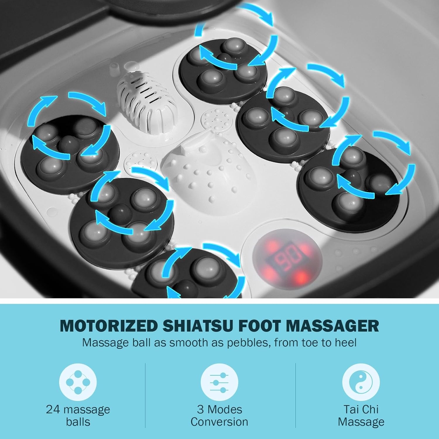 Multifunctional Electric Foot Bath Barrel with Remote Control and Massage (For Elderly, Portable, Household)