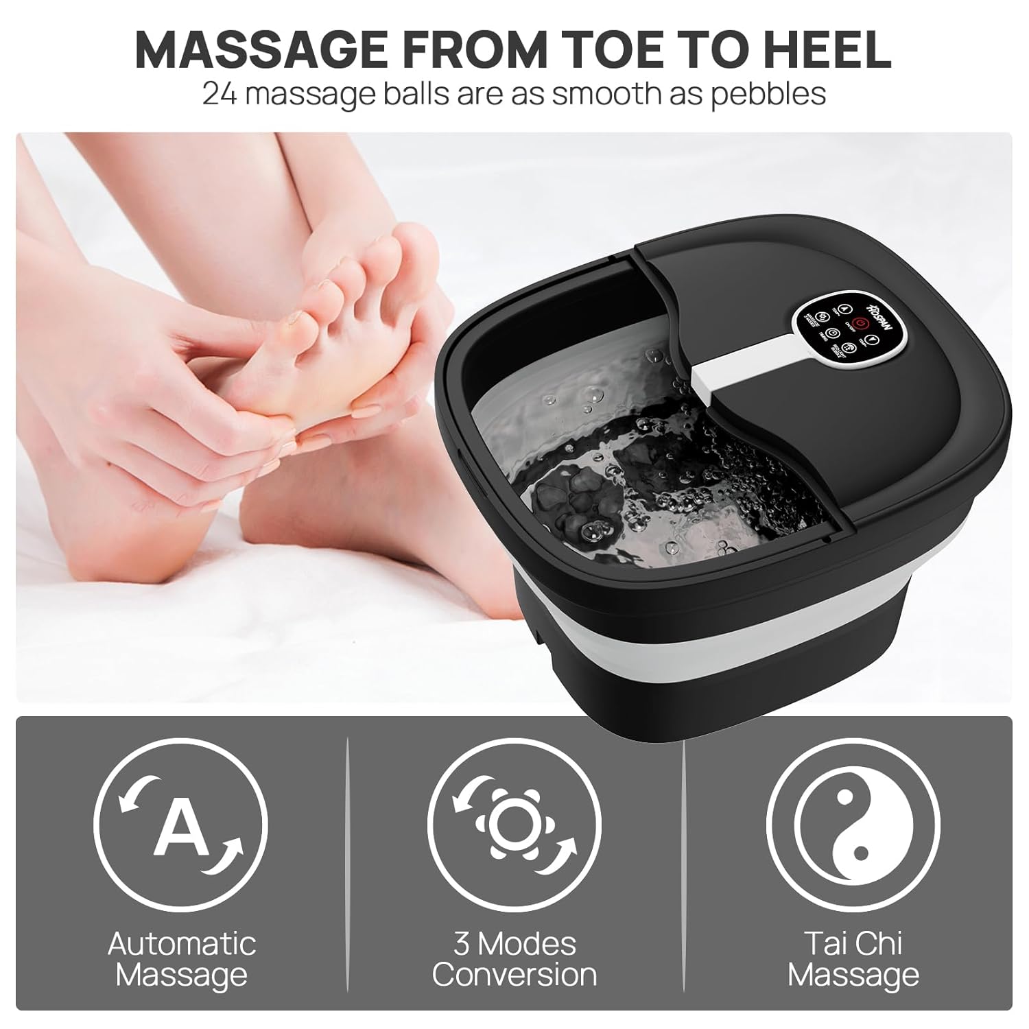 Heated Foot Spa,
Foldable Foot Bath,
Massage Foot Spa,
Collapsible Foot Soaker,
Foot Spa with Heat and Massage,
Portable Foot Spa,
Electric Foot Bath Massager,
HOSPAN FS02A Foot Spa,
Foot Soaking Tub with Heat,
Home Foot Spa Machine,
