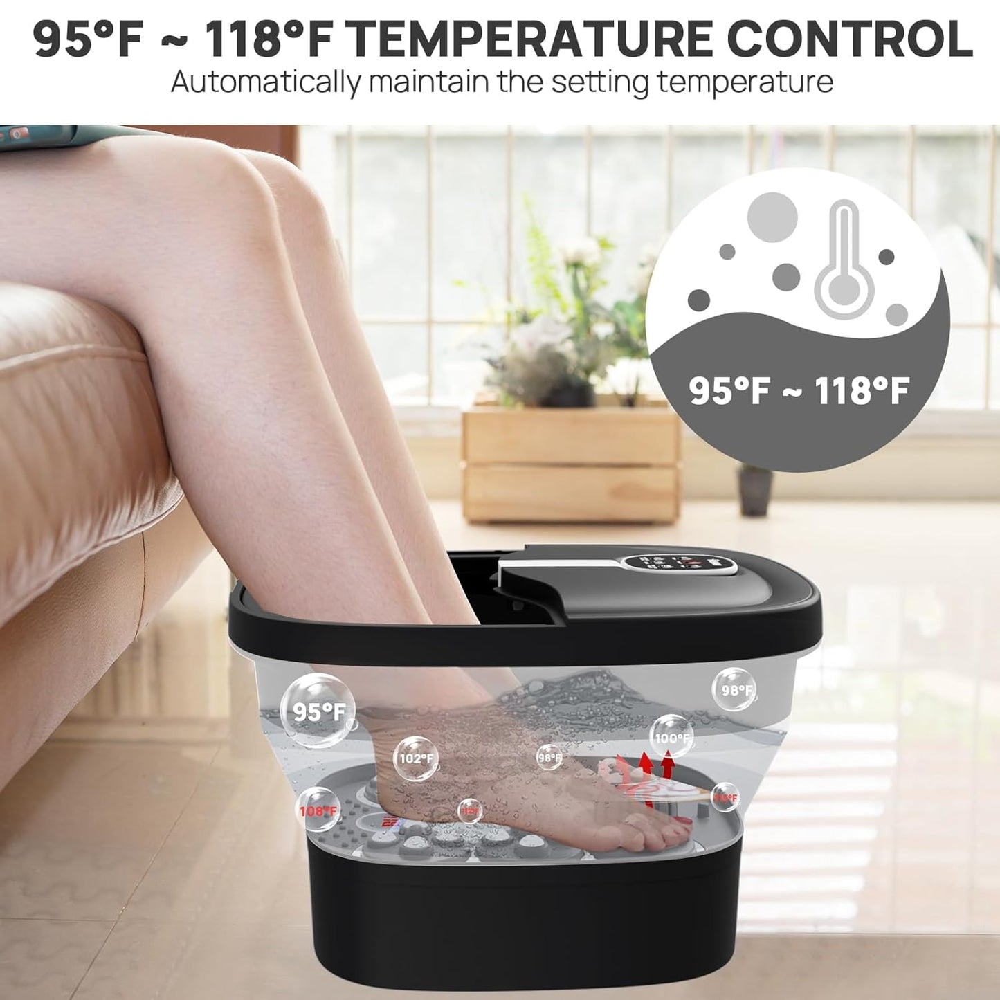 Heated Foot Spa,
Foldable Foot Bath,
Massage Foot Spa,
Collapsible Foot Soaker,
Foot Spa with Heat and Massage,
Portable Foot Spa,
Electric Foot Bath Massager,
HOSPAN FS02A Foot Spa,
Foot Soaking Tub with Heat,
Home Foot Spa Machine,