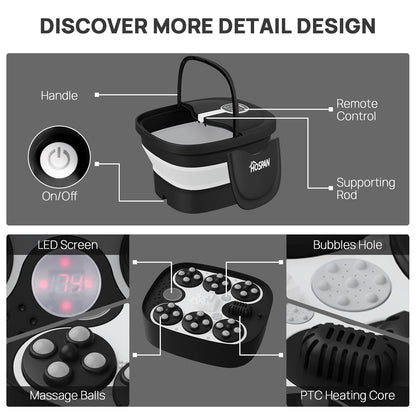 Heated Foot Spa,
Foldable Foot Bath,
Massage Foot Spa,
Collapsible Foot Soaker,
Foot Spa with Heat and Massage,
Portable Foot Spa,
Electric Foot Bath Massager,
HOSPAN FS02A Foot Spa,
Foot Soaking Tub with Heat,
Home Foot Spa Machine,